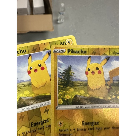 Pikachu error pokemon card GRAINY INK SMUDGE SMEAR & PRINTER HICKEY 049/203